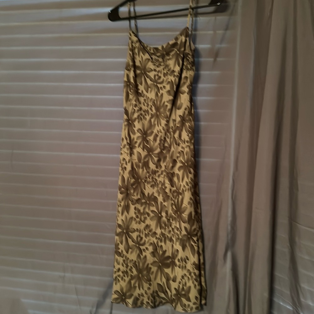Ann Taylor Loft Green Flower Dress